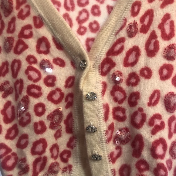 ANIMAL PRINT CASHMERE CARDIGAN - Picture 4 of 4
